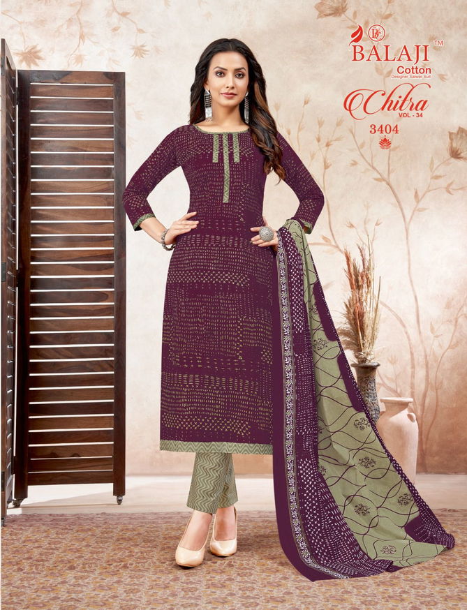 Chitra Vol 34 By Balaji Cotton Printed Dress Material Wholesale Shop In Surat
